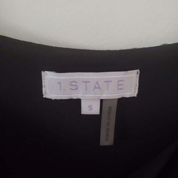 1. State Black Floral Print Cold Shoulder Dress - Picture 9 of 10